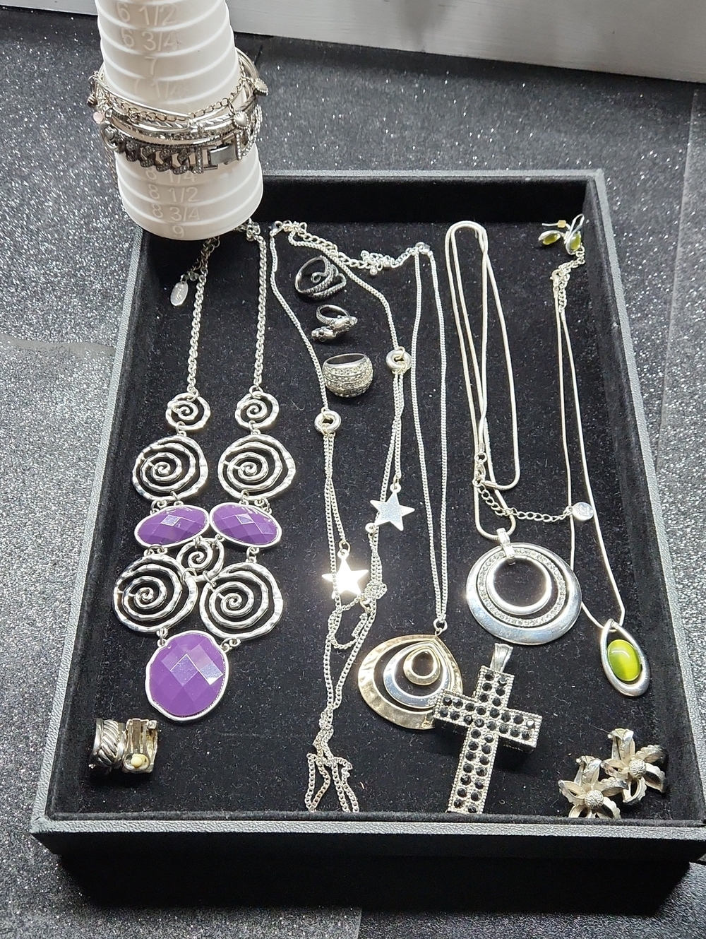 Silver Tone Mixed Jewelry Bundle